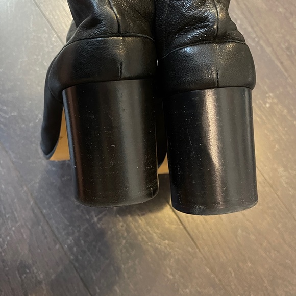 MAISON MARGIELA Black Tabi leather Ankle Heel Boots size 39 - Picture 6 of 15
